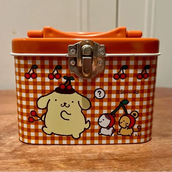 Rare Vintage Sanrio Tin Storage Box with Cute Pompompurin Design - Picture 1 of 9